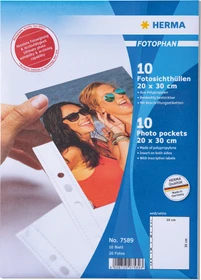 Herma Fotosichthüllen weiß, 200x300mm, hoch, 10 Stück