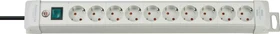 Brennenstuhl Premium-Line mit Schalter, 10-fach, 3m, grau