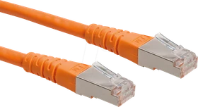 Roline / Secomp GHMT Patchkabel, Cat6, S/FTP, RJ-45/RJ-45, 10m, orange