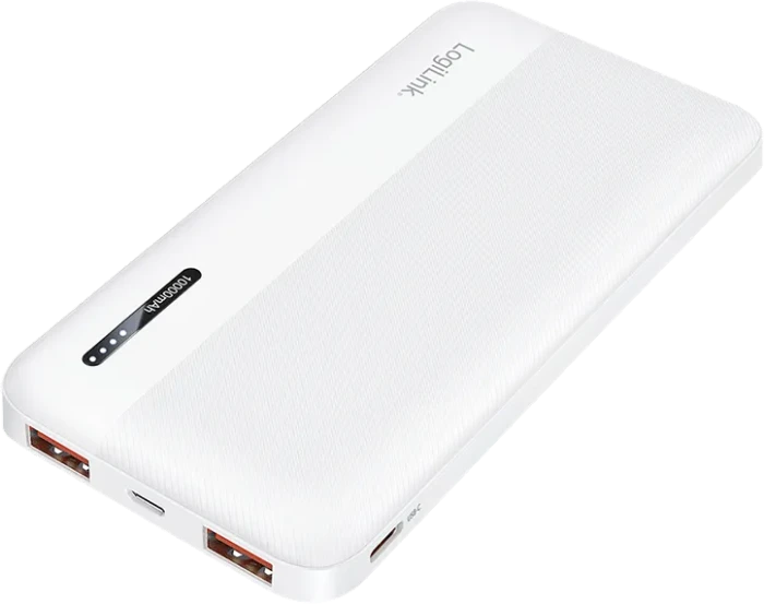 LogiLink Powerbank 10000mAh PD 20W 2x USB-A + USB-C weiß