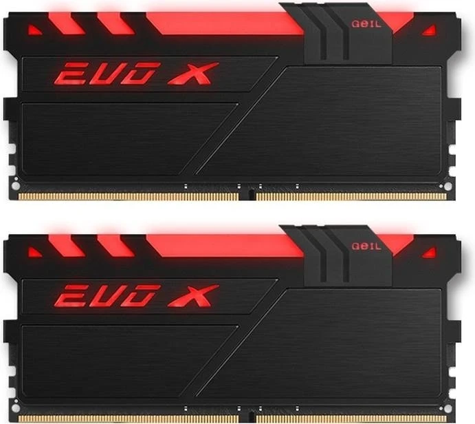 GeIL EVO X AMD Edition schwarz/schwarz UDIMM 8GB Kit, DDR4-2400, CL16-16-16-36