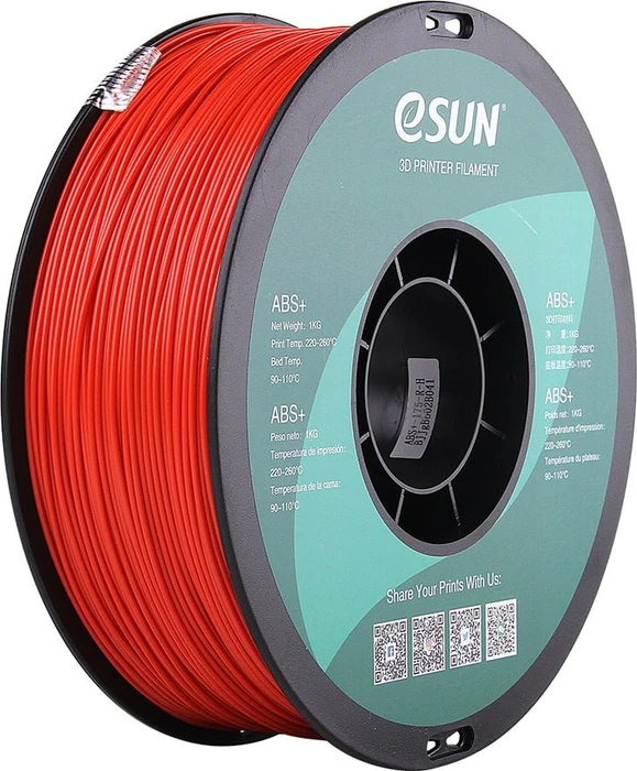 eSUN ABS+, red, Spule, 1.75mm, 1.00kg