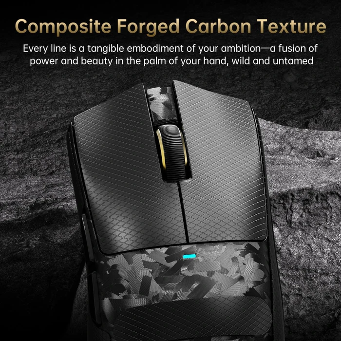 Attack Shark X11 Ultra Carbon Fiber 8KHz Wireless, Forged Black, inkl. Grip Tape, USB/Bluetooth