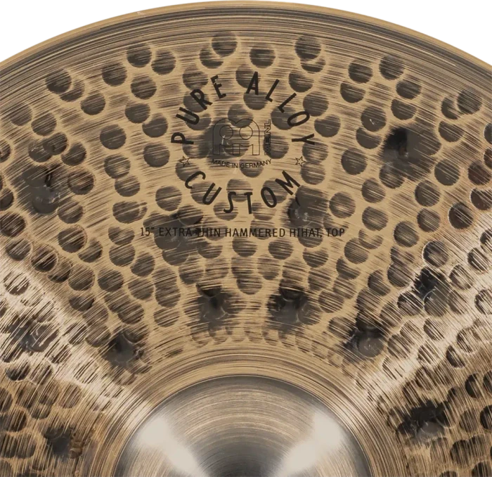 Meinl Pure Alloy Custom Extra Thin Hammered Hi-Hat 15"