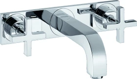 Hansgrohe Axor Citterio Waschbeckenarmatur mit Kreuzgriffen und Platte 226mm chrom
