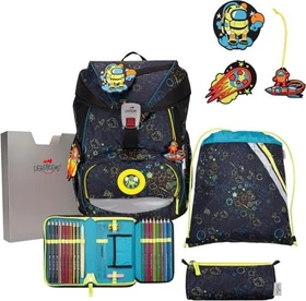 DerDieDas ErgoFlex Exklusiv LED Crazy Schulrucksack-Set, 5-tlg.