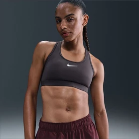 Nike Swoosh Medium Support Sport-BH thunder grey/white (Damen)