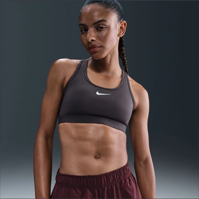 Nike Swoosh Medium Support Sport-BH thunder grey/white (Damen)