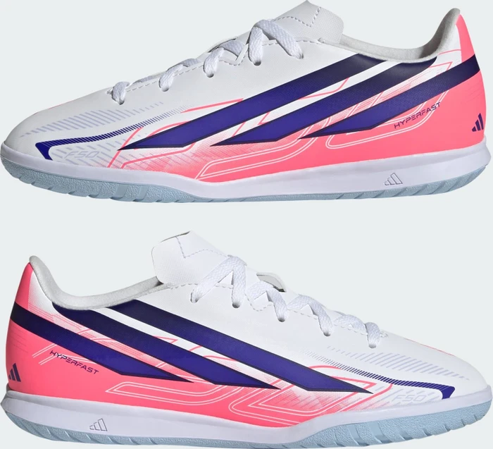 adidas F50 Hyperfast Club IN cloud white/solar purple/solar turbo (Junior)