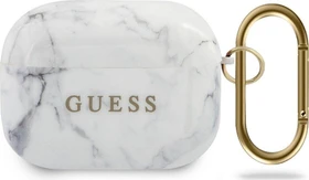 Guess Silicone Cover for Airpods Pro Marbel White