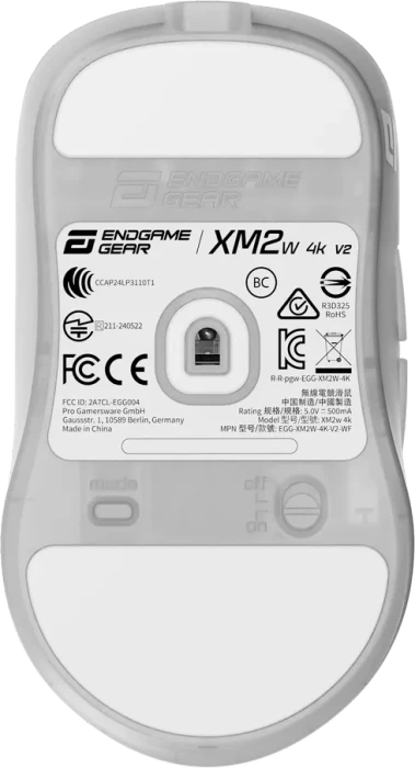 Endgame Gear XM2w 4k v2 Wireless Gaming Mouse White Frost, USB