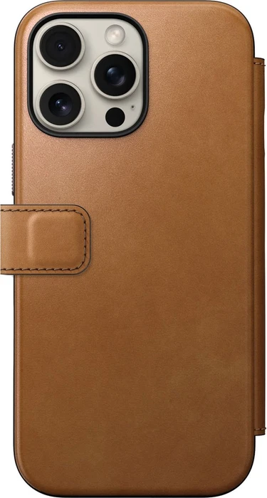 Nomad Modern Leather Folio für Apple iPhone 16 Pro Max English Tan