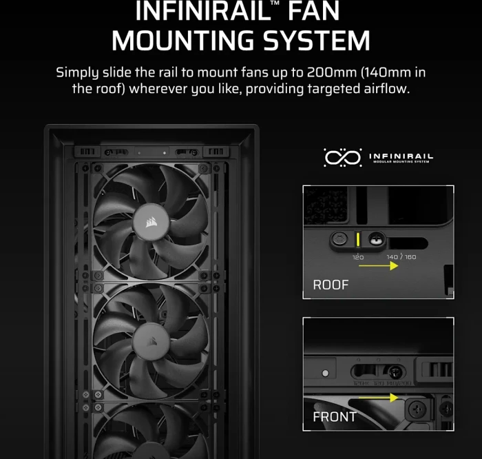 Corsair Frame 5000D RS, schwarz, Glasfenster