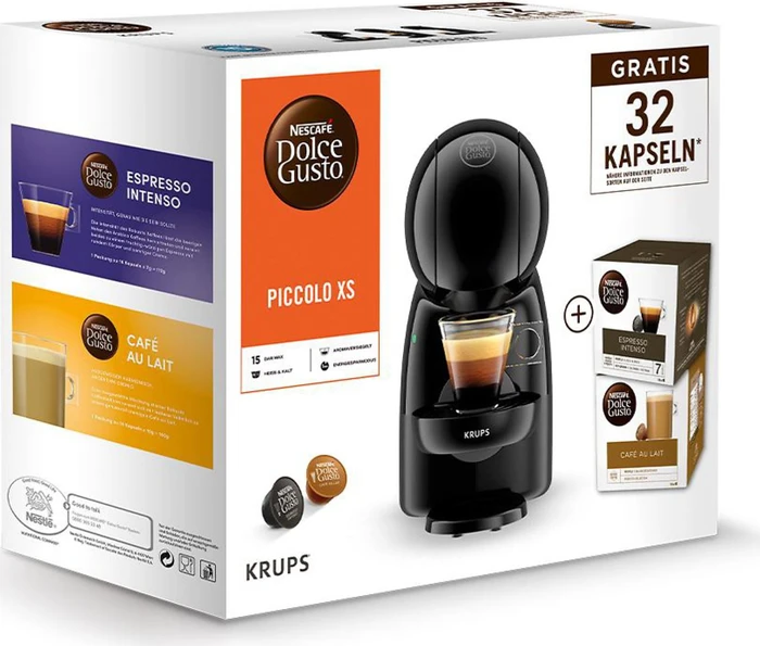 Krups KP 1A3B.20AT Nescafe Dolce Gusto Piccolo XS inkl. 32 Kapseln