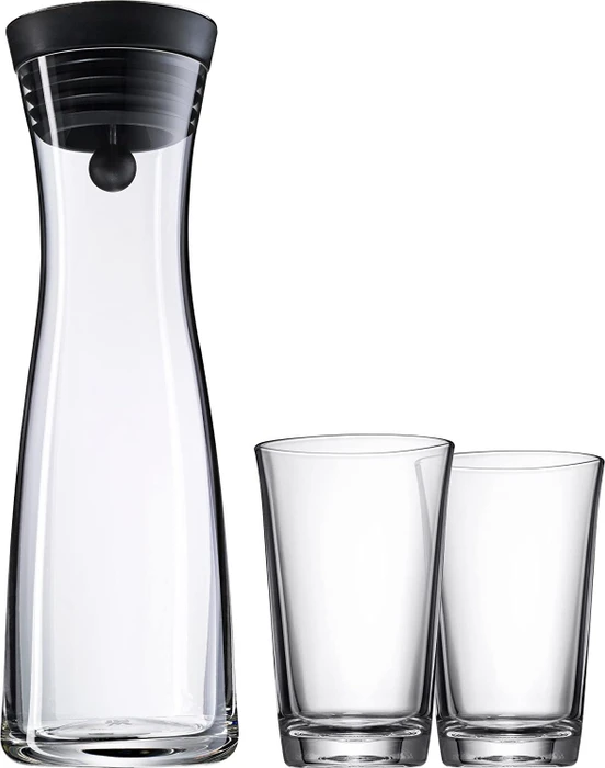 WMF Wasserkaraffe mit 2 Trinkgläsern Set, 3-tlg.
