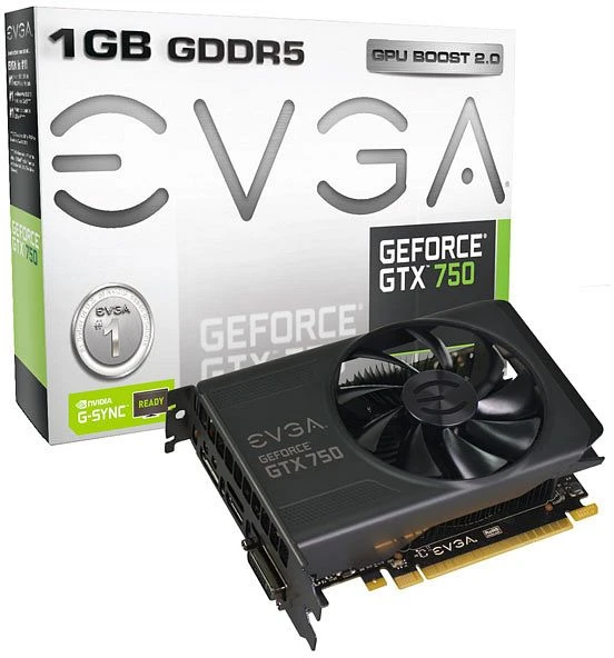 EVGA GeForce GTX 750, 1GB GDDR5, DVI, HDMI, DP