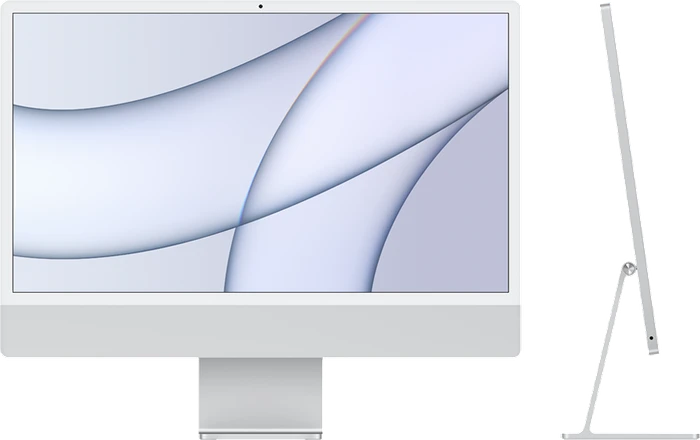 Apple iMac 24", silber, M1 - 8 Core CPU / 7 Core GPU, 8GB RAM, 256GB SSD, US [2021]