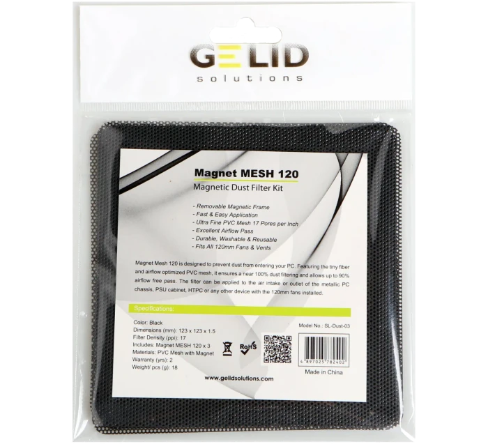 Gelid Solutions Mesh 120 Staubfilter magnetisch 120mm, 3er-Pack