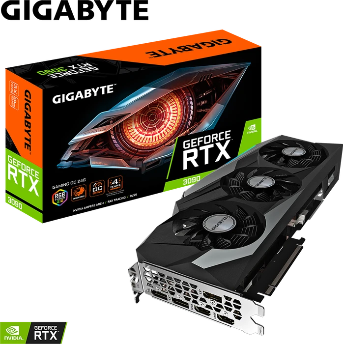 GIGABYTE GeForce RTX 3090 Gaming OC 24G, 24GB GDDR6X, 2x HDMI, 3x DP