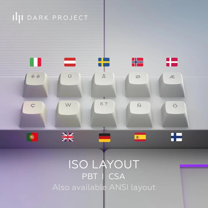 Dark Project ALU87A Daylight Gaming Keyboard, weiß/grau, LEDs RGB, g3ms Zircon Speed, USB, DE