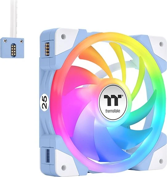 Thermaltake SWAFAN EX12 ARGB Sync TT Premium Edition Hydrangea Blue, blau/weiß, 120mm, 3er-Pack