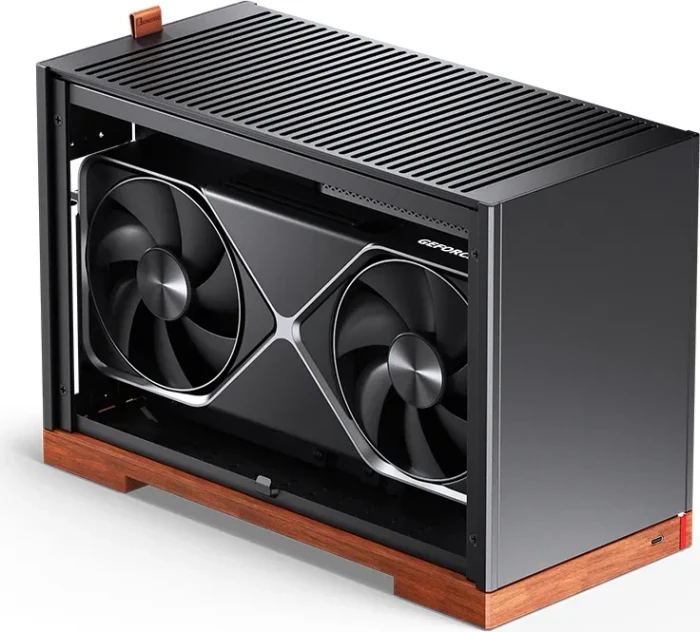 Jonsbo T9 Black, schwarz/braun, PCIe 5.0 Edition, Mini-ITX