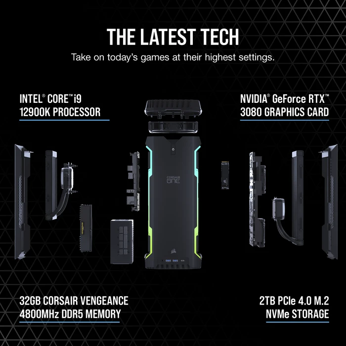 Corsair ONE i300, Core i9-12900K, 32GB RAM, 2TB SSD, GeForce RTX 3080