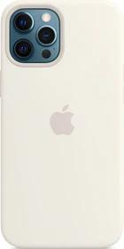 Apple Silikon Case mit MagSafe für iPhone 12 Pro Max weiß