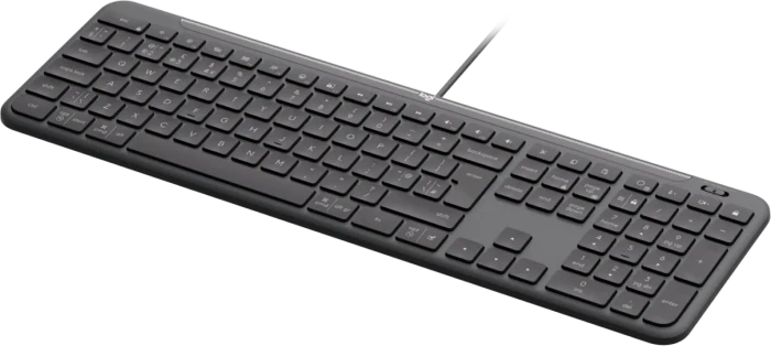 Logitech K620 Signature Slim Wired for Business, Graphite, USB, UK