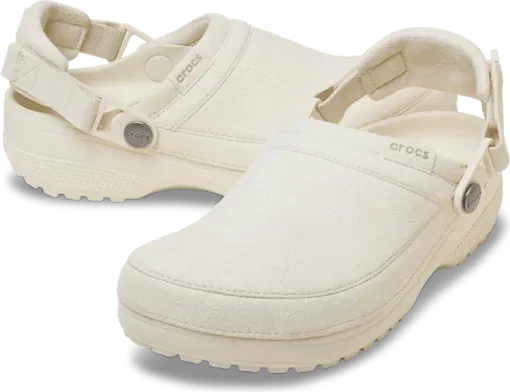 Crocs Classic Crafted Vegan Suede Clog summit white