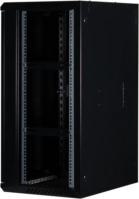 Rockstable 19" Wandschrank 18HE, Stahltür, IP2X, schwarz, 440mm tief