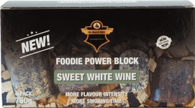 Mr. Barrel BBQ Foodie Power Block Sweet White Wine Räucherholz, 800g (4x 200g)