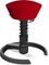 Aeris Swopper New Edition Bürohocker mit Gleitern, Feder Standard, Gestell Alu schwarz, Bezug Mikrofaser Comfort rot Vorschaubild