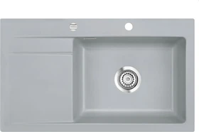 systemceram Stema 86 SL Einbau Becken rechts mit Ablauffernbedienung titan