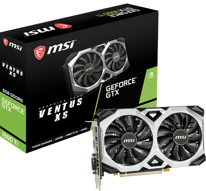 MSI GeForce GTX 1660 Ti Ventus XS 6G V1, 6GB GDDR6, DVI, HDMI, DP