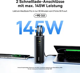 Baseus EnerGeek GP12 Power Bank 145W 20800mAh grau