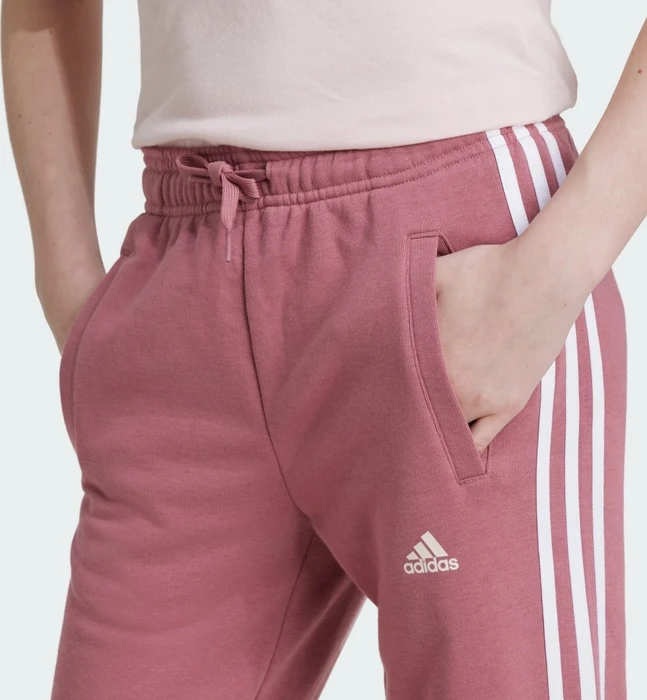 adidas Essentials 3-Streifen Trainingshose lang preloved crimson/sandy pink (Junior)