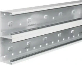 Hager Brüstungskanal-Unterteil zu BRS 68x210mm Oberteil 2x80mm aus Stahl verkehrsweiß