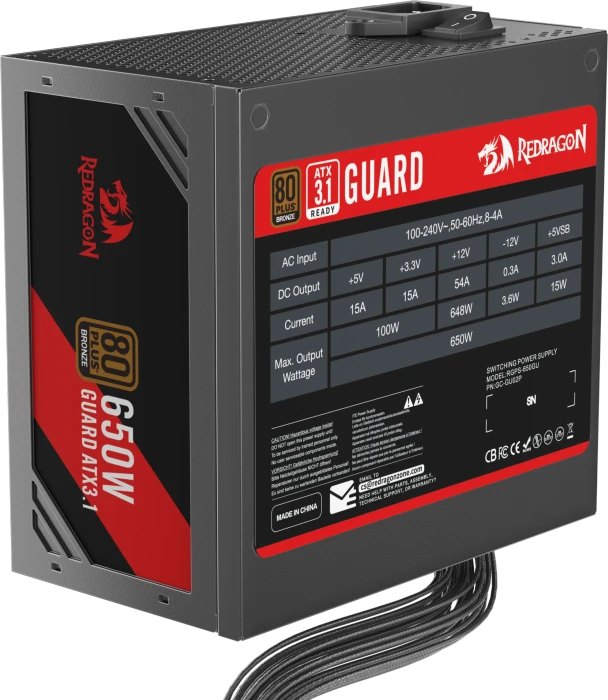 Redragon Guard 80 Plus Bronze 650W, ATX 3.1