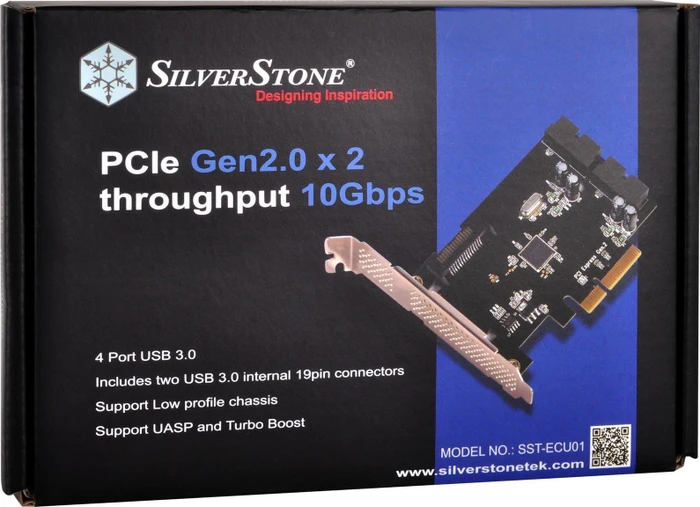 SilverStone ECU01, 4x USB 3.0, PCIe 2.0 x2