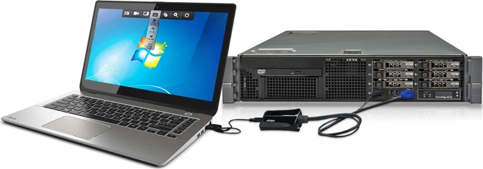 ATEN CV211, Laptop USB KVM Console Crash Cart Adapter