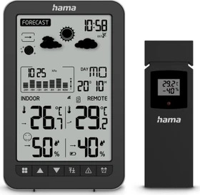 Hama Ko Samui Hygrometer-Temperaturstation schwarz, digital