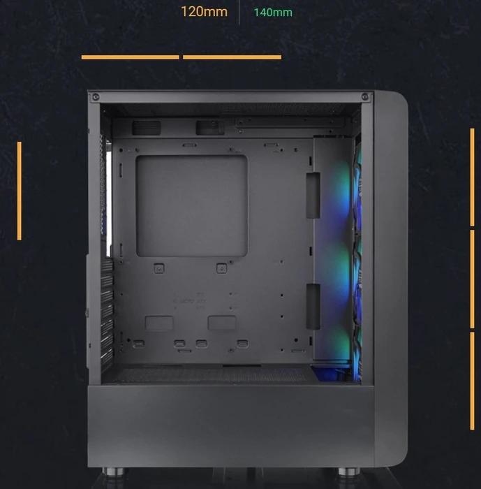Thermaltake S200 TG, schwarz, Glasfenster