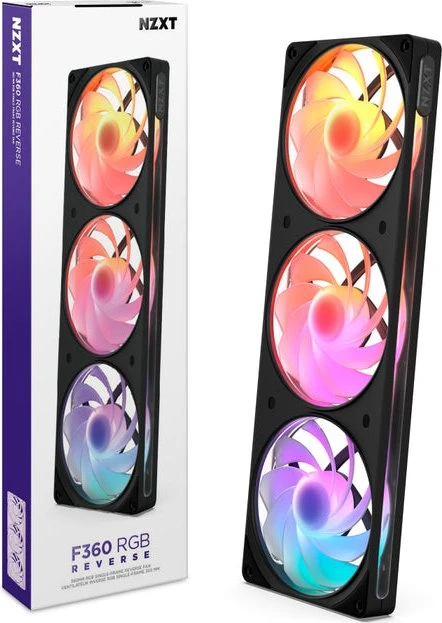 NZXT F360 RGB Reverse, schwarz, 3x 120mm