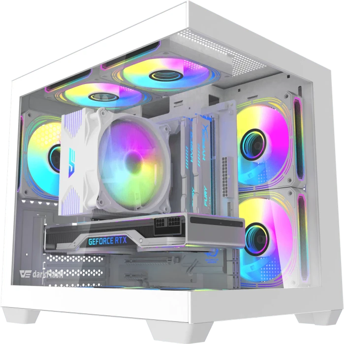DarkFlash C275P White, Glasfenster