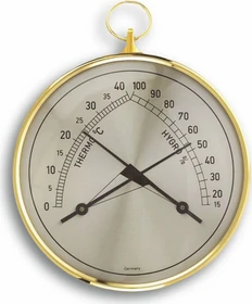 TFA Dostmann Thermo-Hygrometer Wetterstation gold, analog