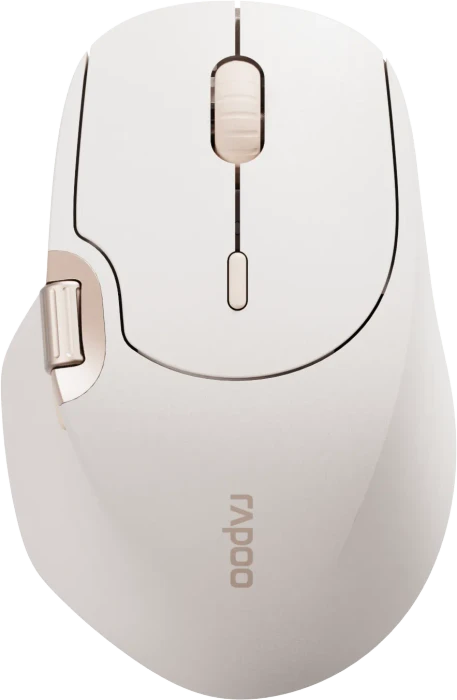 Rapoo MT560 Multi-Mode Wireless Mouse, Creme weiß, USB/Bluetooth