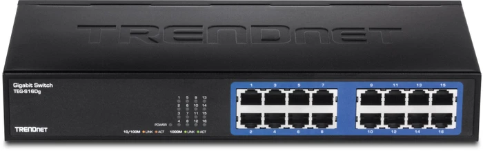 TRENDnet TEG-S GREENnet Desktop Gigabit Switch, 16x RJ-45