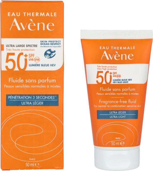 Pierre Fabre Avène Sonnenfluid ohne Duftstoffe LSF50+, 50ml