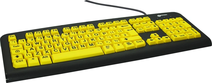 Geemarc Großschrifttastatur V3 gelb, USB, UK